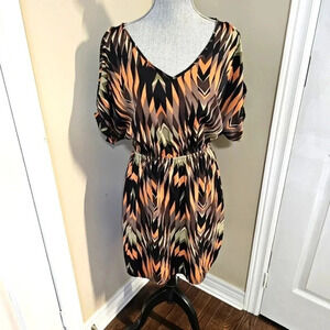 Soprano Dress Open Shoulders Geometric print  Boho Size M